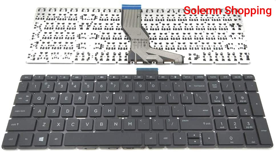 Hp 15-BA 15-BS 250 G6 255 G6 256 G6 Laptop Keyboard, No Frame, Black