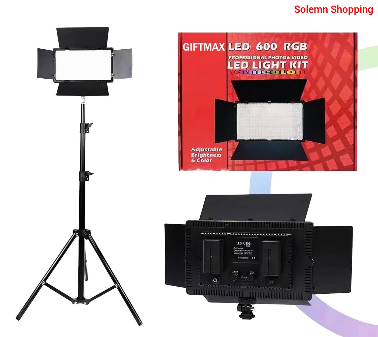 Professional Photo and Video Pro LED 600 RGB - Light Kit